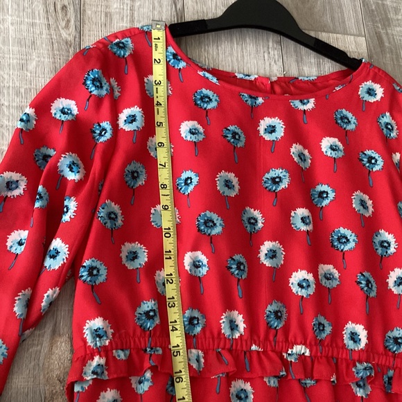 red dress with blue flowers - Picture 8 of 9